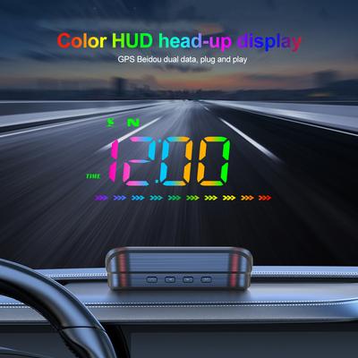 M23 Head Up Display GPS лобовое стекло цифровой спидометр MPH Plug and Play для автомобиля HUD цветной дисплей с предупреждением о скорости направление