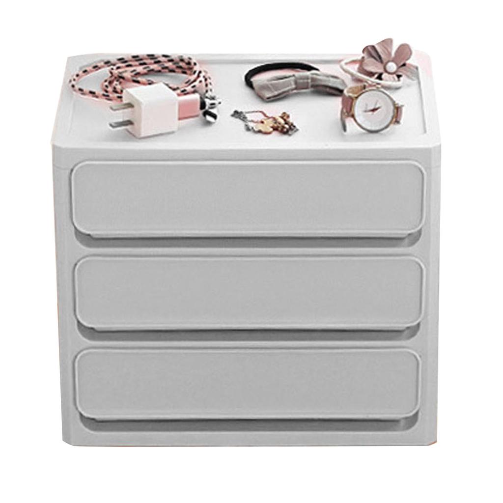 Storage Drawer Multi Layers Stackable Dustproof Desktop Storage Box Organizer for Student Dormitory Home Cosmetics 3