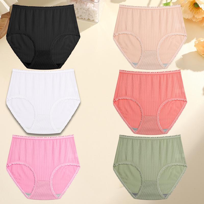 6PCS/Set Women Seamless Panties High Waist Lingerie Underpant Ladies 7 Solid Colors M-XXL Woman Sexy Briefs Underwear