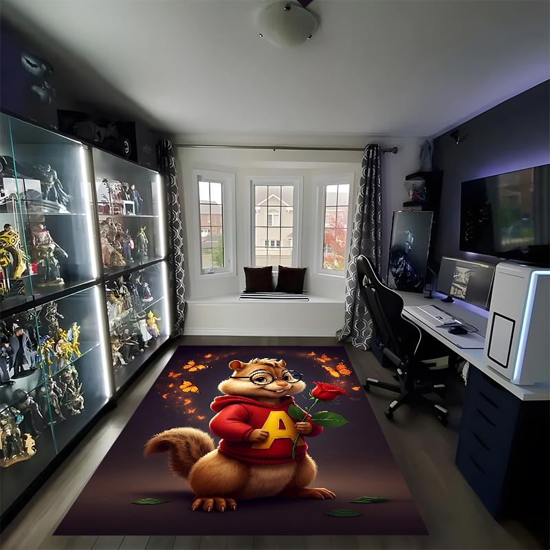 Alvin and the Chipmunks Printed Carpet, Rug for Office Chair Living Room Bedroom Kitchen Room Decor Gifts.