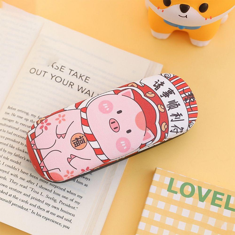 Leather Women Cartoon Eyewear Bag Spectacle Case Glasses Box Reading Glasses Case Eyeglass Hard Box