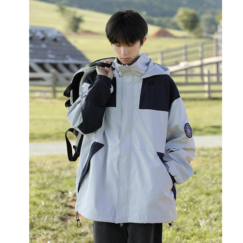 Пара модных брендовых курток мужская осенняя новая уличная ветрозащитная и водонепроницаемая рабочая одежда повседневная куртка свободная куртка