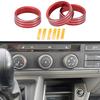 TUCKBOLD AC Кондиционер Климат Контроль Переключатель Ручка Крышка Кольцо для VW Tiguan CC Passat B7 B8 T-ROC Study | Внутренняя Декоративная Накладка Красный 3шт