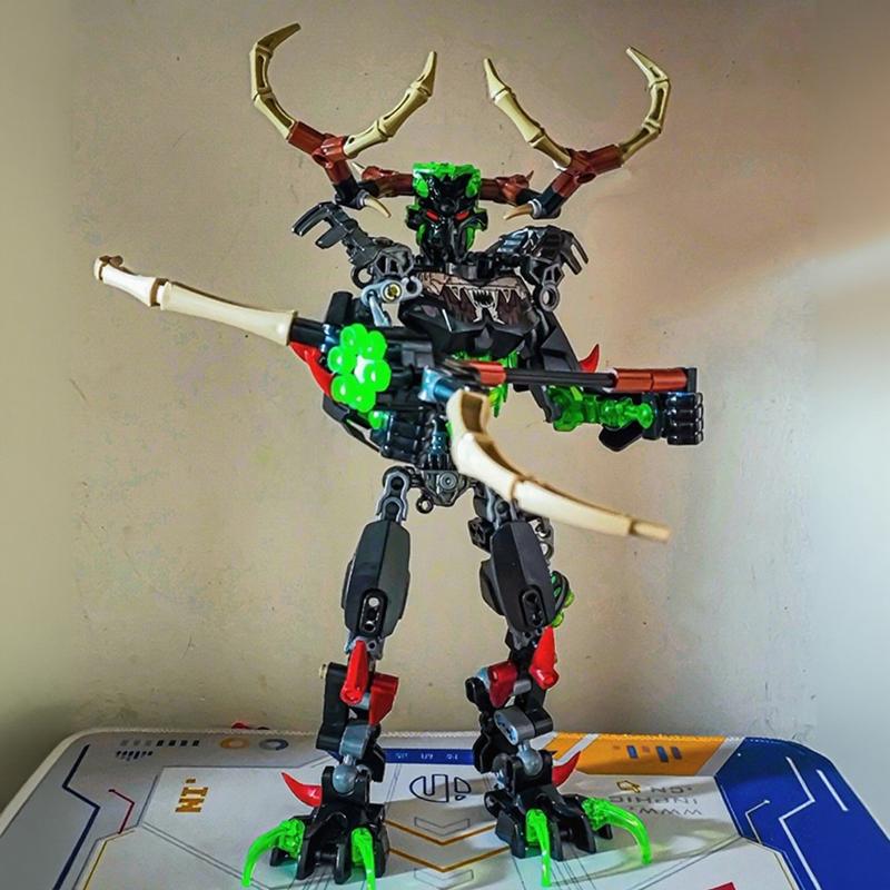 Новый Bionicle Мастер Существ Золотой Маски Строительные Блоки Огненный Объединитель Таху Комбинированный Робот Мех Кирпичи Игрушки Для Мальчиков Подарки