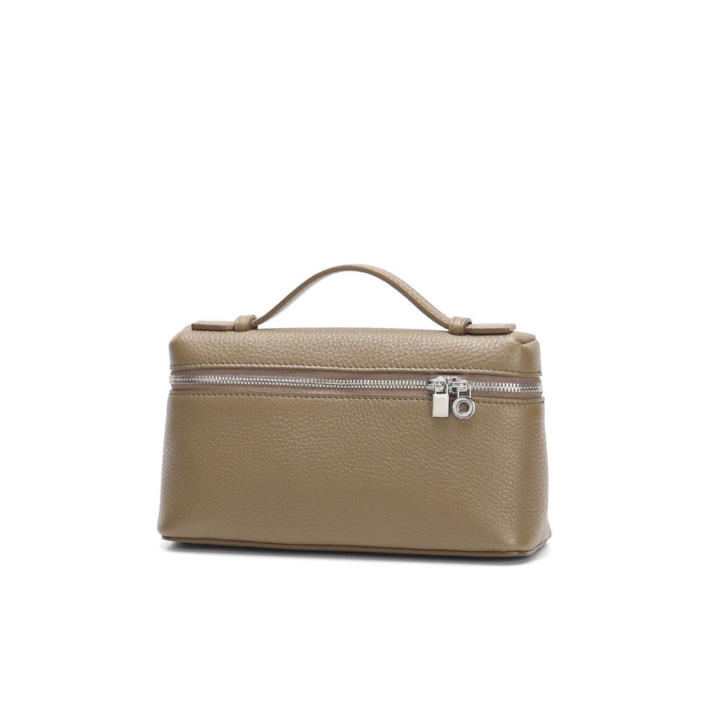 Handheld crossbody makeup bag
