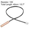 5 Pcs 40cm /15.7inch 10K NTC Thermistor Probe 10K for Air Conditioner