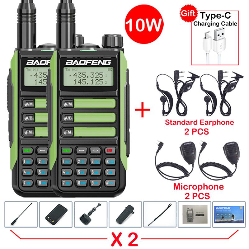 2 шт. НОВЫЕ Baofeng UV 16 Max V2 Высокомощная Улучшенная версия UV9R UV5R Рация IP68 Водонепроницаемая Дальняя связь 50 км Двухдиапазонная Любительская радиостанция