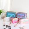 Fashion Mermaid Pattern PU Leather Cute Lovely Cosmetic Bag Laser Bag Makeup Bag Storage Bag