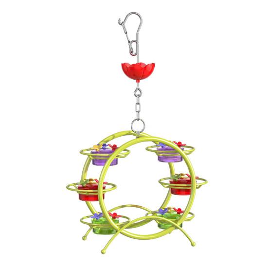 Кормушка для колибри, подвесная кормушка для диких птиц с 6 банками и 18 защищенными от муравьев портами для кормления, для декора лужайки на открытом воздухе в саду