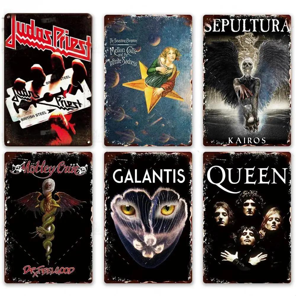 Vintage Rock Band Metal Sign Metal Poster Sign Plaque Metal Wall Plate Workshop Bar Pub Garage Club Retro Home Wall Decor