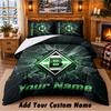 Borussia Mönchengladbach Pattern Bedding 3Pcs Set Custom Name, Bed Sheet And Pillowcases For Home Bedroom