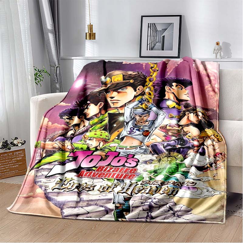 3D Мультяшное Аниме J-JoJo's Bizarre Adventure Печатное Одеяло Домашнее Покрытие для Дивана Кровати Гостиная Спальня Декор Теплое Мягкое Одеяло