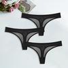 Ice Silk G-String for Women Sexy Seamless Thongs Panties Cotton Women Underwear Girls Ladies Bikini Briefs Lingerie 3 Pcs/set
