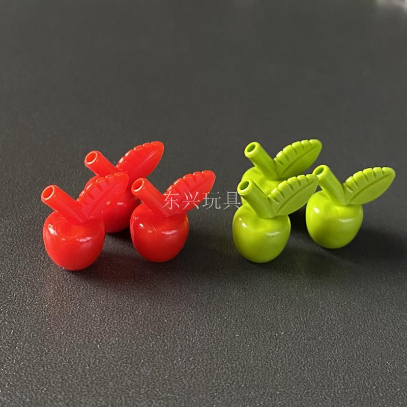 Аксессуары MOC для конструктора из мелких частиц, совместимые с деталями 33051, миниатюрная еда, фрукты, красное яблоко, зеленое яблоко