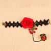 1pcs Steampunk Vampire Black Lace Rose Bracelets Vintage Gothic Butterfly Bracelet For Woman