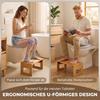 Foldable Bamboo Toilet Stool Bathroom Stool Non Slip Potty Stool For Adults Home Oak