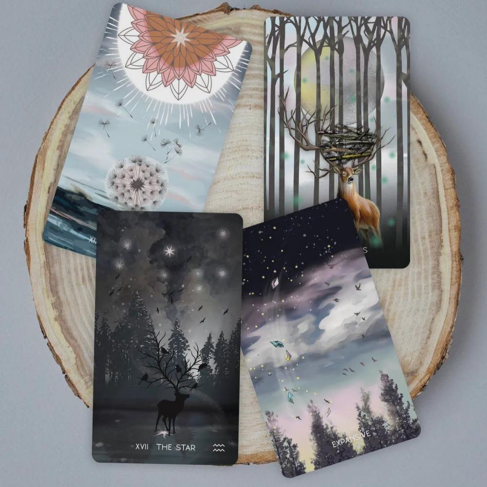 The Meraki Tarot 10.3*6cm Inspired By The Magic of Nature and Animals 79 Pcs Cards Based On Rider Waite System