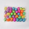 3Pcs Easter Egg Vibrant Color Cartoon Pattern Capsule Eggshell Surprise Balls Toy for Holiday Decoration