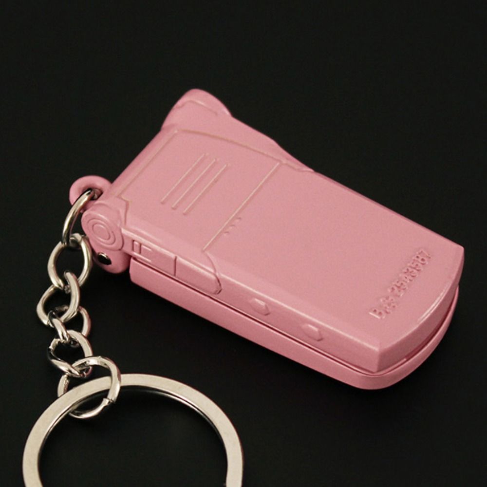 Mini Cell Phone Figure Key Ring Loveheart&Bowknot Car Key Chain Phone Model Keychains Couple