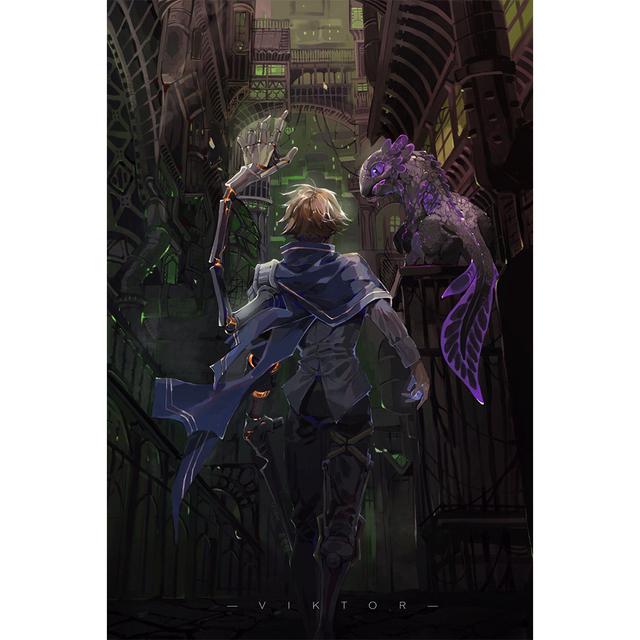 Рамка из цельного дерева, настенное искусство, популярная игра Jinx League of Legends Arcane, постер телесериала, холст, картина для гостиной, любителей игр, домашний декор