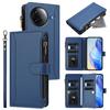 For Xiaomi Redmi K80 Pro 5G/Xiaomi Redmi K80 5G Leather Case 9 Card Slots Zipper Wallet Stand Phone Cover with Wrist Strap