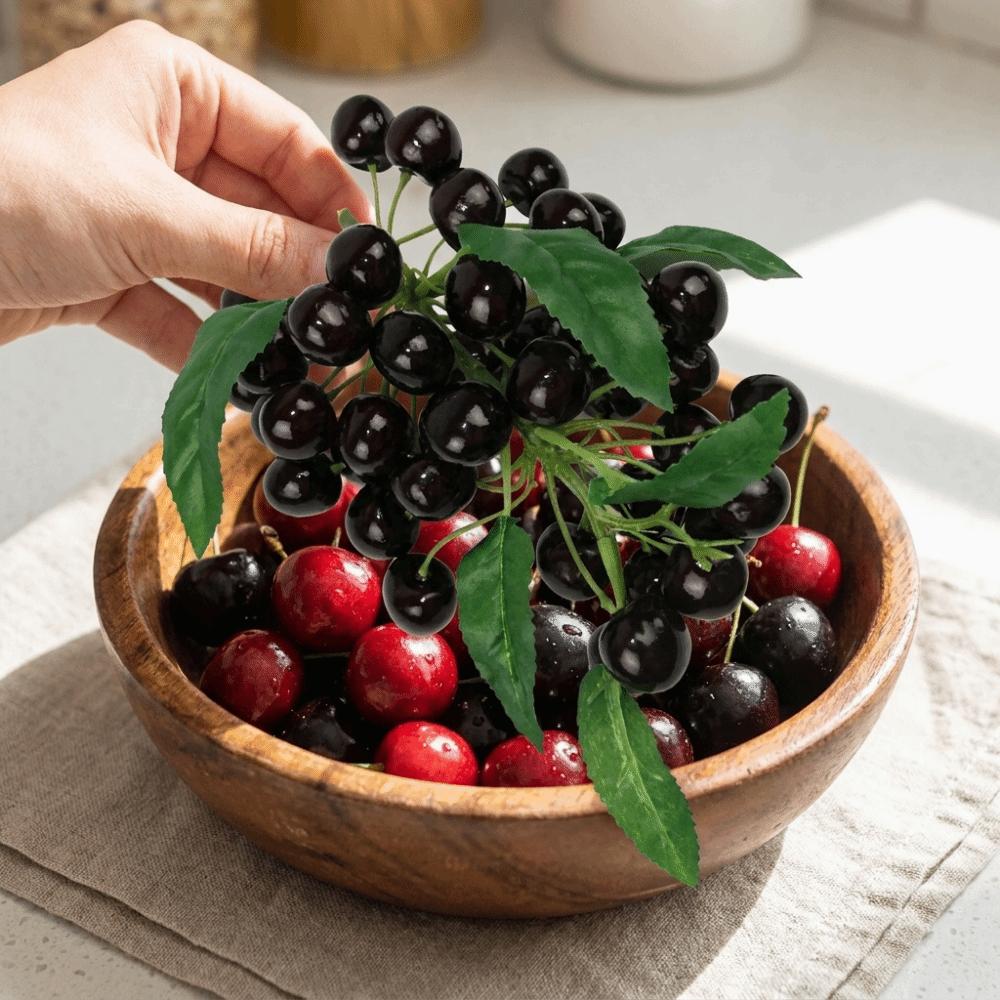 Lifelike Simulation Blueberry Realistic Artificial Cherry Lightweight Fake Fruit Photo Props