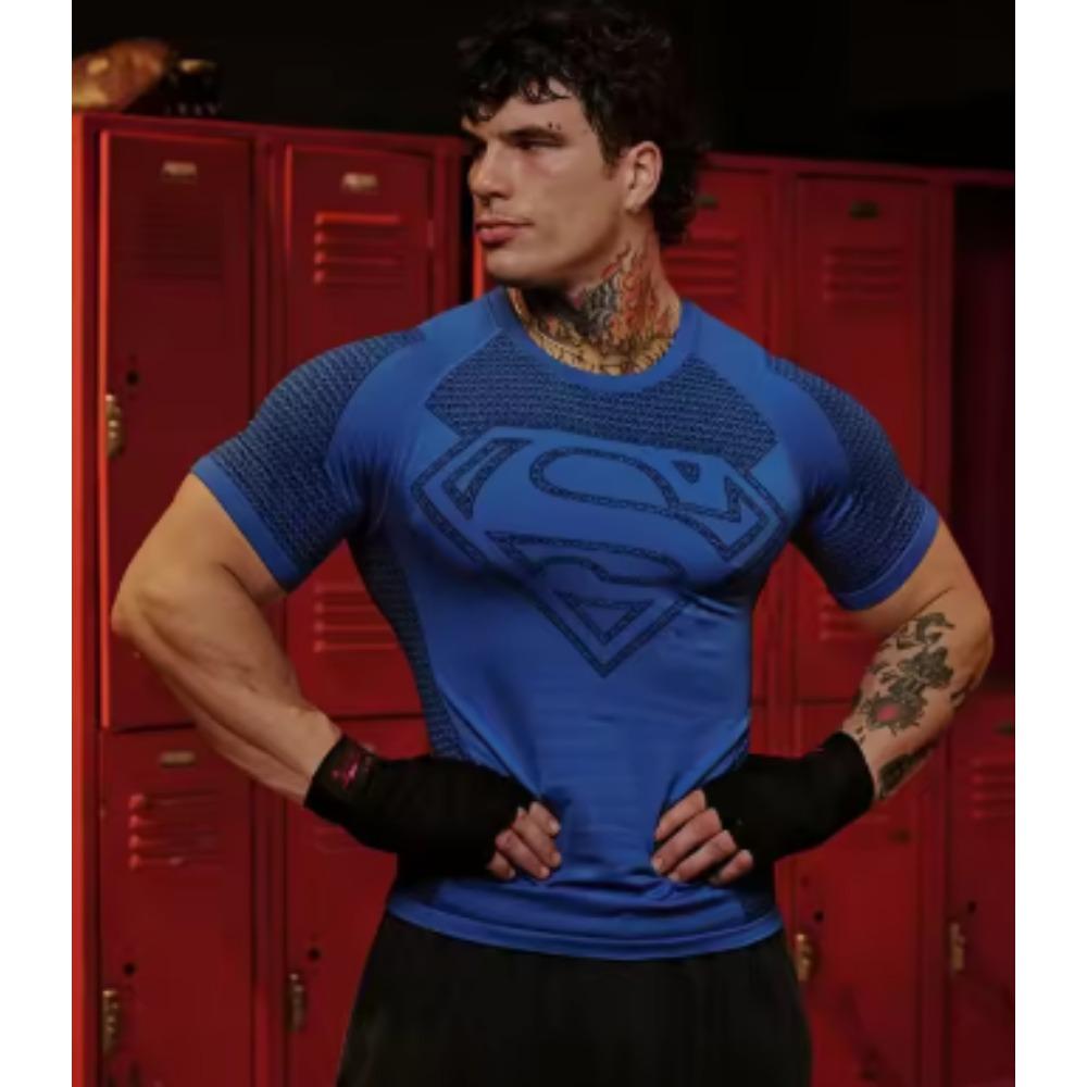 2025 YOUNGAL New Men's Fitness T-shirts clothing sports Tshirt tights high elastic training short sleeve fitness man clothing