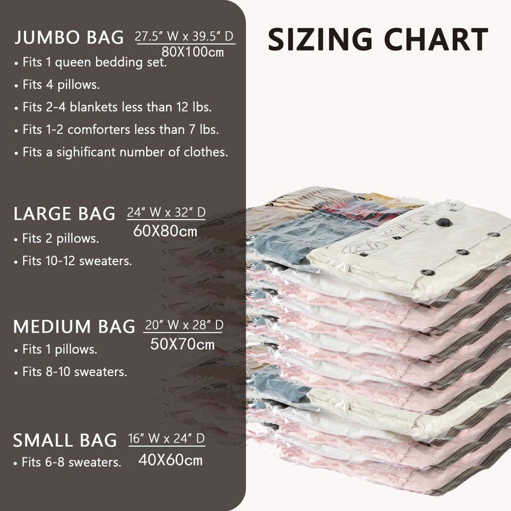 Heavy Duty Vacuum Storage Bags Thickened Clothing Organizer Bag  Closet Organization