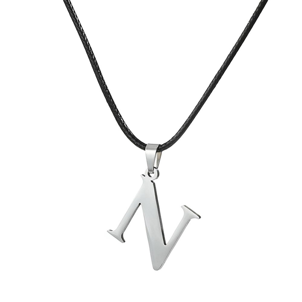 Новое ожерелье с инициалами от А до Я из нержавеющей стали, 26 английских букв, для мужчин и женщин, персонализированные ювелирные изделия, подарки