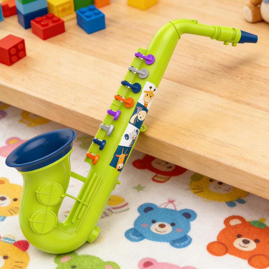Kids Saxophone Toy 8-Key Educational Musical Instrument Learning Toy for Boys Girls 3+,  Home Classroom Preschoolers Students