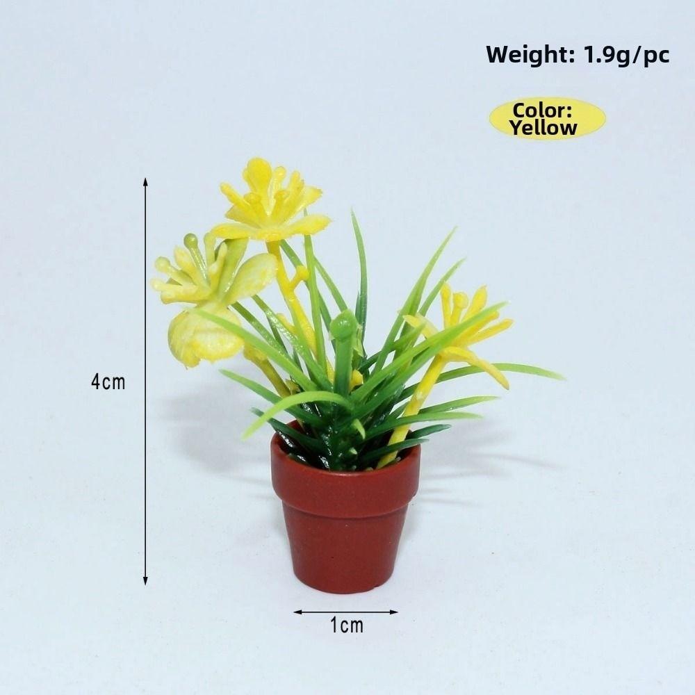 3pcs 1:12 Dollhouse Miniature Green Plant Mini Garden Home Model Doll House Accessories