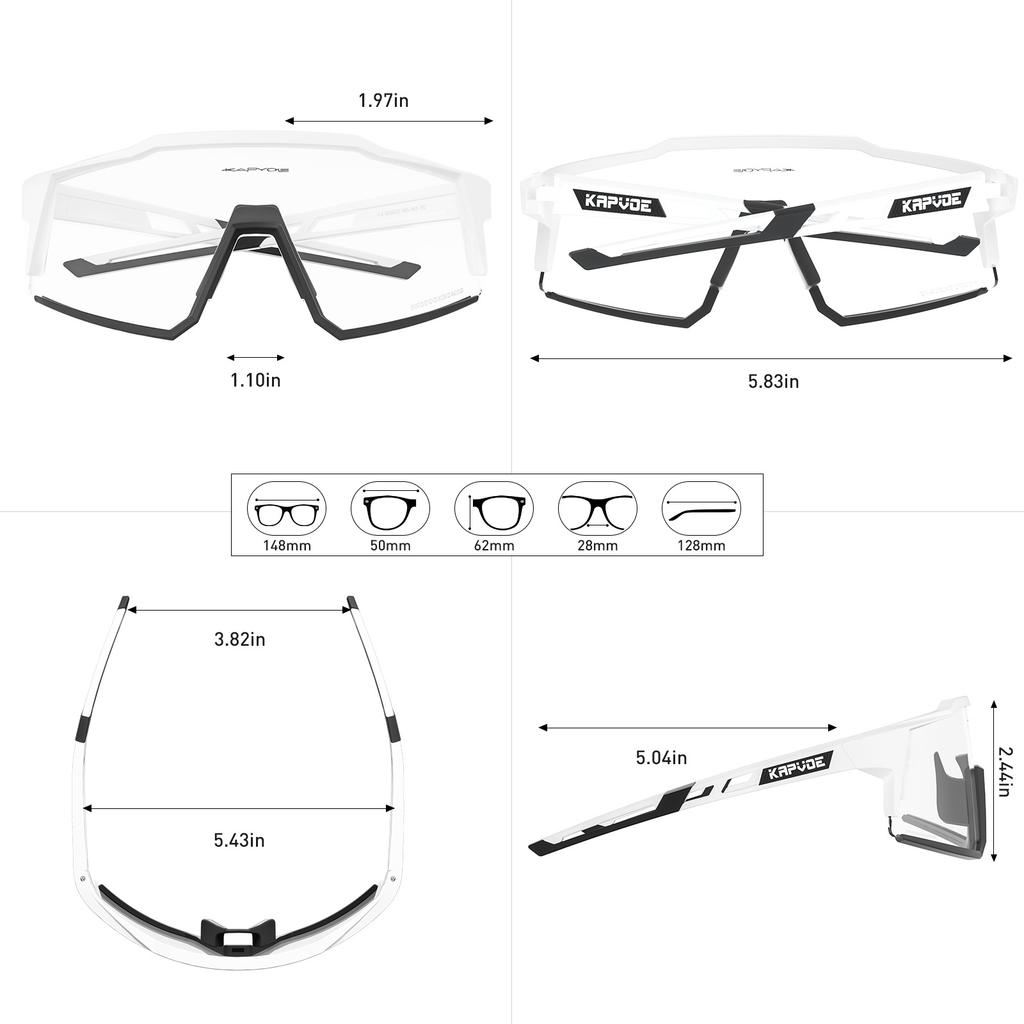 Pochromic Cycling Glasses Men Bicycle Glasses Cycling Sports Cycling Sunglasses Bike Eyewear Outdoor MTB Eyepieces