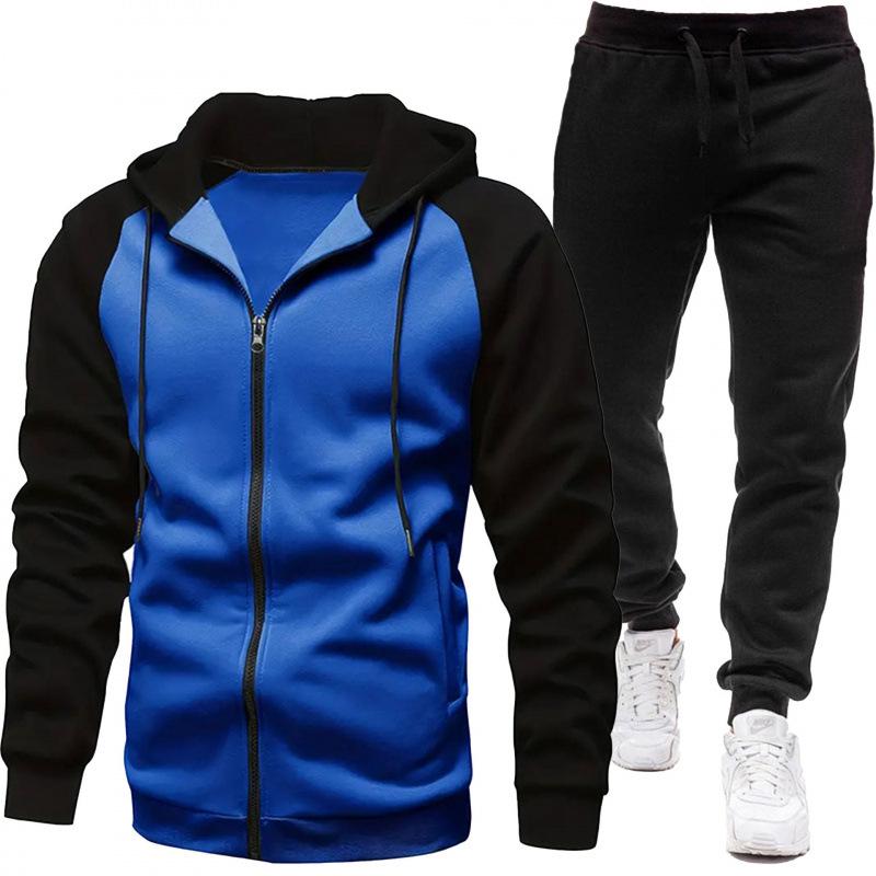 Мужской европейский и американский свитшот с рукавами реглан и цветовыми блоками - Мода осень/зима