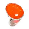 Natural Carnelian Gemstone Handmade 925 Sterling Silver Jewelry Ring Size 8 F1D63
