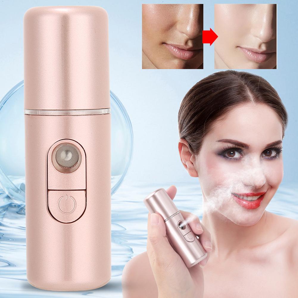 Распылитель Nano Mist Deep Hydrating Портативный USB увлажнитель для лица SkinCare Beauty Tool(Розовое золото )