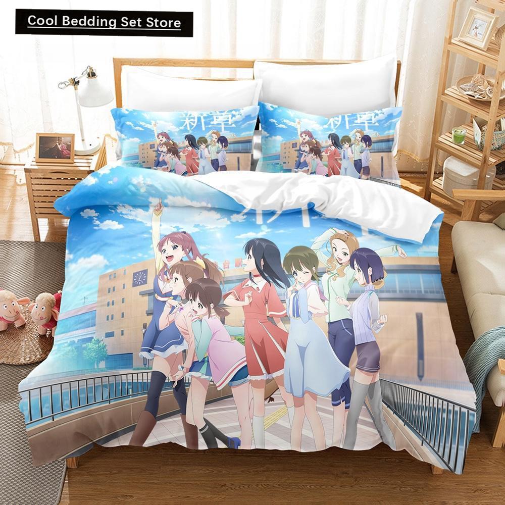 3D печать Аниме Каваи Проснись, Девушки! Комплект постельного белья односпальный двуспальный двуспальный двуспальный комплект для взрослых и детей спальня пододеяльник наборы