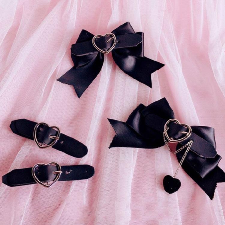 Заколка для волос в форме готического банта, головной убор для Хэллоуина, вечерние головные уборы для женщин и девочек, фотографирующихся, нескользящая заколка с хвостиком и челкой