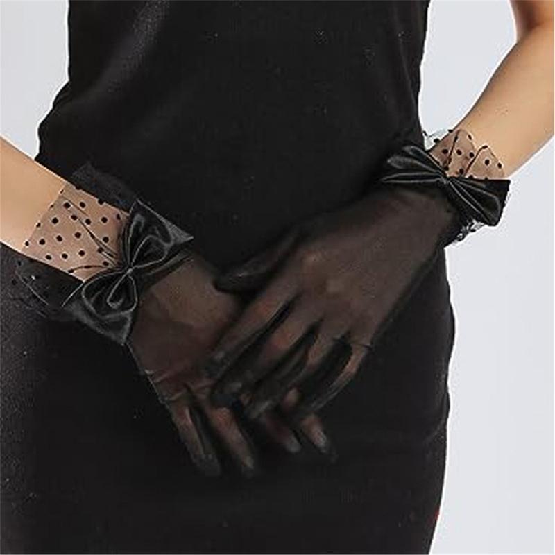 Кружевные перчатки для официального мероприятия, вечеринки, костюма, элегантные свадебные перчатки, взрослые унисекс, для сценических выступлений, перчатки для рук