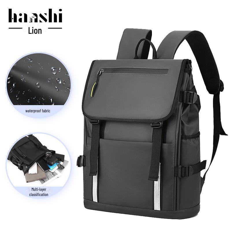 High-End Nylon Backpack: Fashionable Waterproof Travel and Business Bag for Men and Women