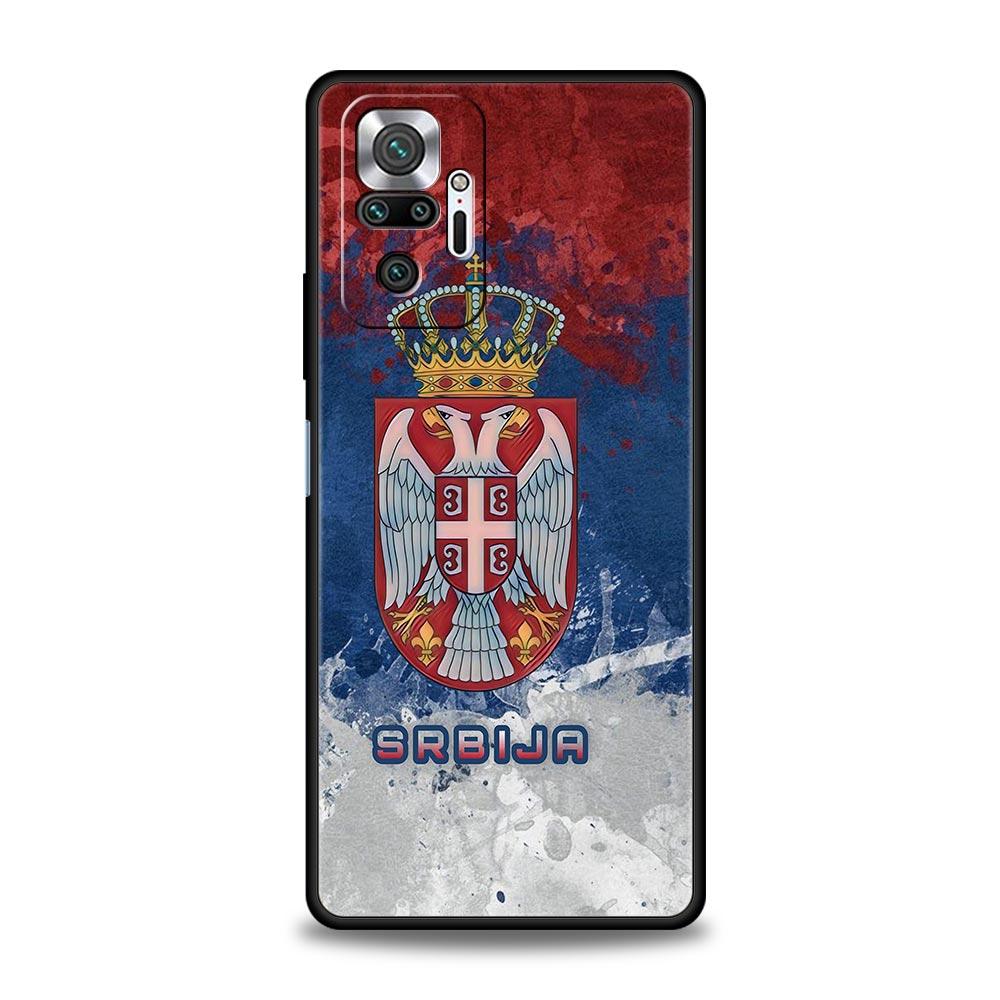Флаг Сербии Значок Чехол для телефона Для Xiaomi Redmi Note 14 13 12 5G 11 10 Pro Plus 4G 9S 9 14C 13C 12C 10C 9C 9A Мягкий ТПУ Чехол
