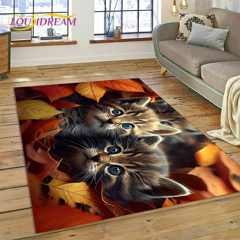 3D Персидский кот, Милый котенок калико, Мультяшный ковер-циновка Регдолл для гостиной, спальни, домашнего декора, Нескользящий для дивана, Придверный коврик, Подарок ребенку