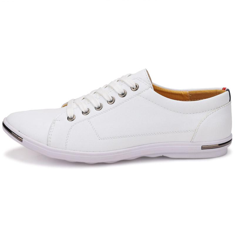 Мода 2025 Мужская удобная кожаная повседневная обувь Модная и легкая спортивная обувь На шнуровке С круглым носком Противоскользящая обувь для ходьбы