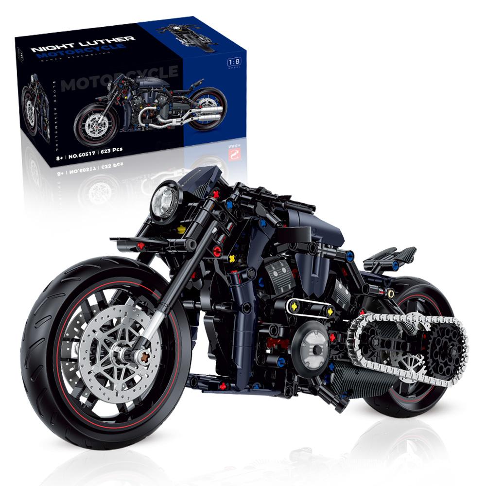 1:8 586 шт. высокотехнологичные классические блоки для строительства мотоциклов, кирпичи для гонок Motor City, игрушки для мальчиков, детские подарки на Хэллоуин