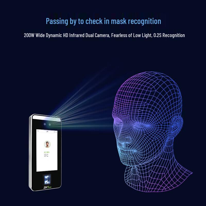 ZKTECO xFace600 Система учета рабочего времени и контроля доступа по лицу и отпечатку пальца CN вилка (адаптер в комплекте)