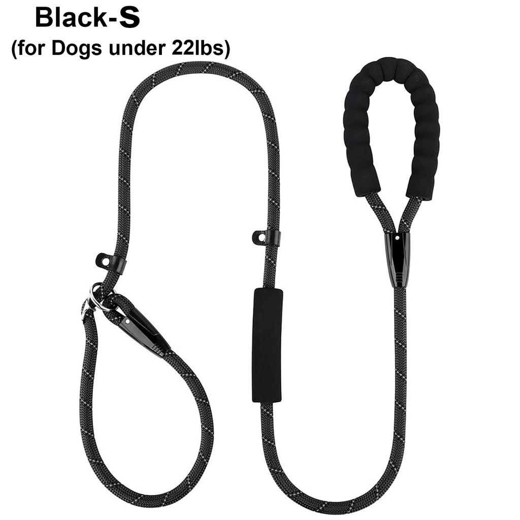 Поводок из веревки и ниток, прочный, не скользящий, с мягкой подкладкой для дорожного движения, поводок для собак с двумя ручками