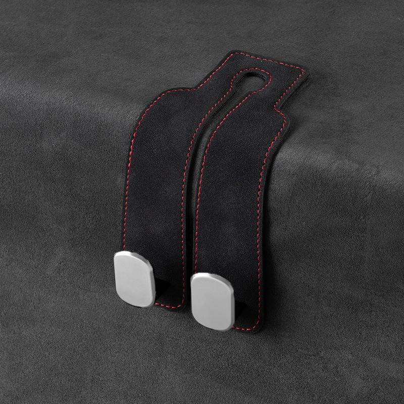 Car Headrest Bag Hook Hanger Auto Backseat Bracket Mobile Phone Holder Leather Rear Seat Hanging Dual Handbag Hooks Accessories