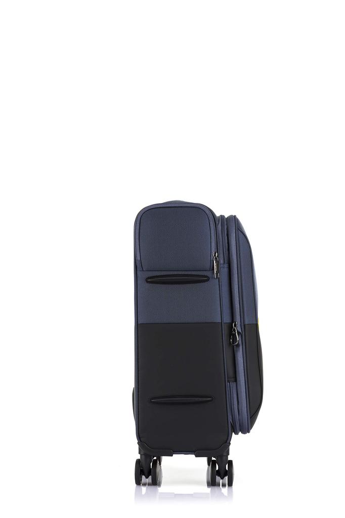 Чемодан-переноска STRARIUM Spinner 55 36 л 55 см Расширяемый размер S Можно брать с собой на борт ночью Мягкий чехол Легкий Гарантия включена 3 кг Темно-синий