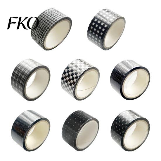 Black And White Plaid Tape Grid Washi Tape, Pattern Decorative Masking Classic for Arts, DIY Crafts, Journals, Planners, Scrapbooking, Gift