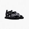 BSQT by Clash BSQT S054 Minnesota Double Strap Shark Sole Sandals Banta black-S054