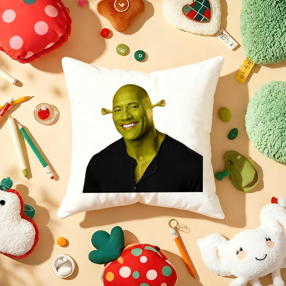 Dwayne The Rock JJohnson MMeme Cushion Cover Plush Fabric Soft DoubleSided Printed Sofa Warm Winter Home Gift Pillow Cover